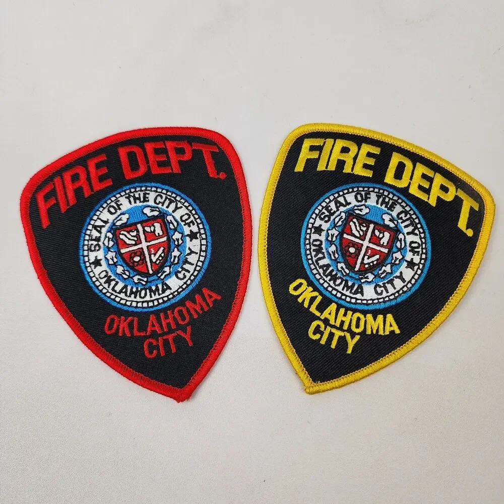 Lot 5 Fire Dept Patches Oklahoma City Tulsa Cavalier Air Stat Woods Cross Utah